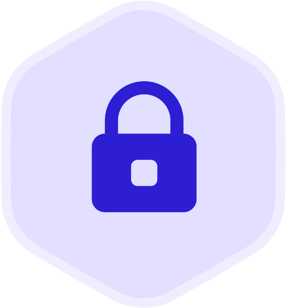 Blue Icon of lock