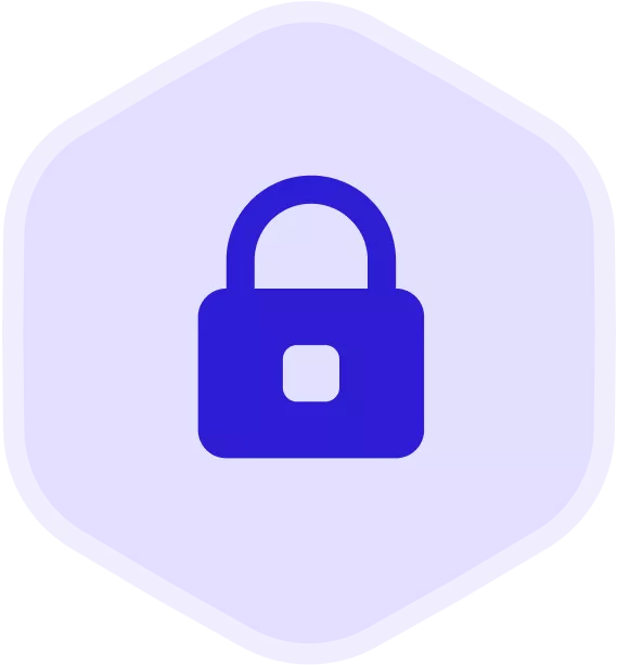 Blue Icon of lock